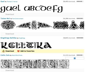 celtic tattoo fonts